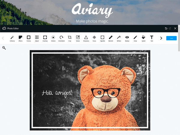 Aviary, programa online de Adobe para editar fotografías